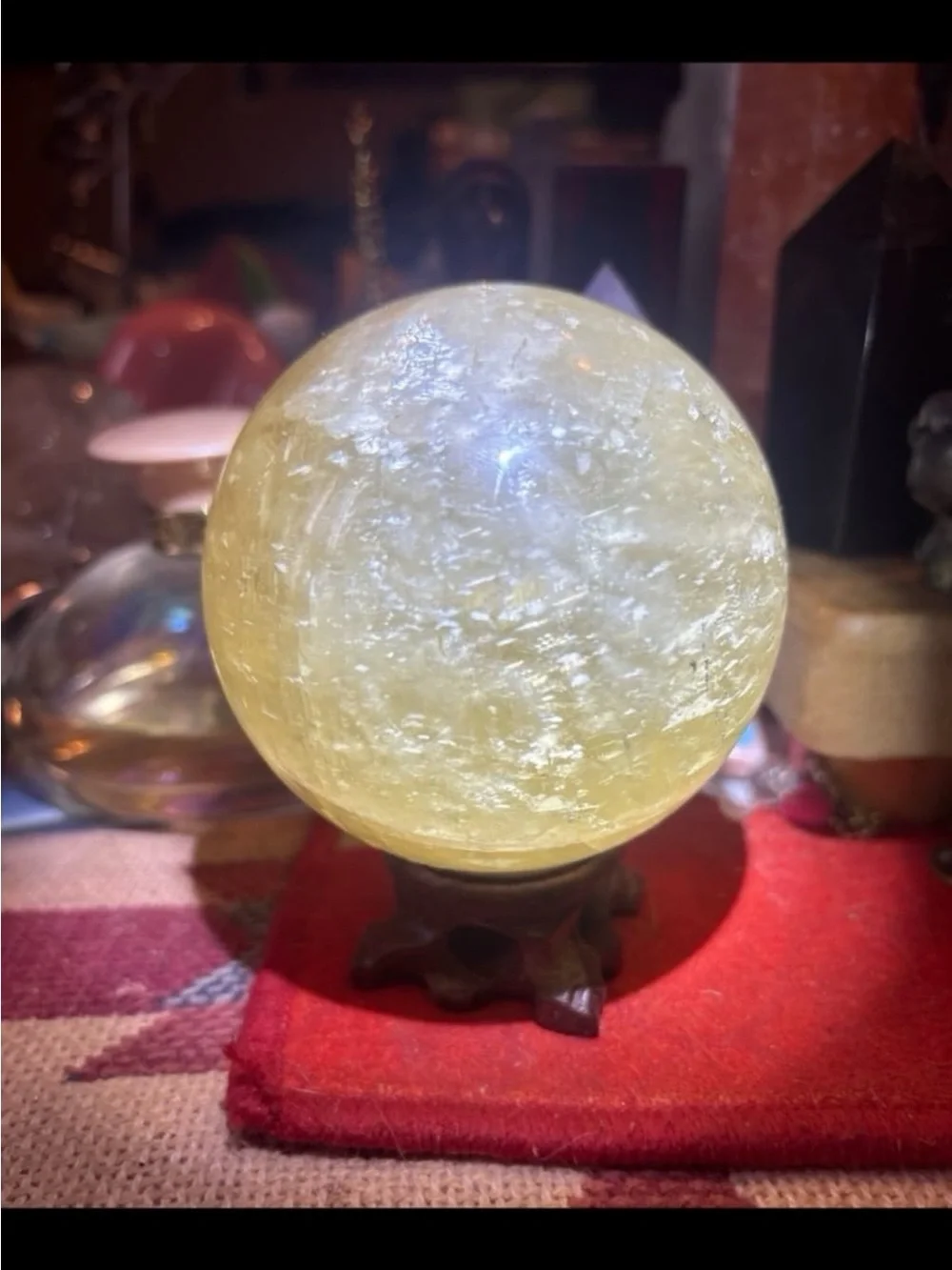 Honey Calcite Sphere HQ